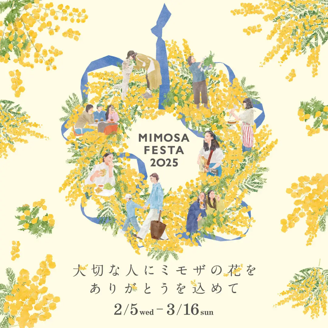 桜じゃなくてミモザでお花見！ 川崎が鮮やかな黄色に染まる春の風物詩『MIMOSA FESTA 2025』開催